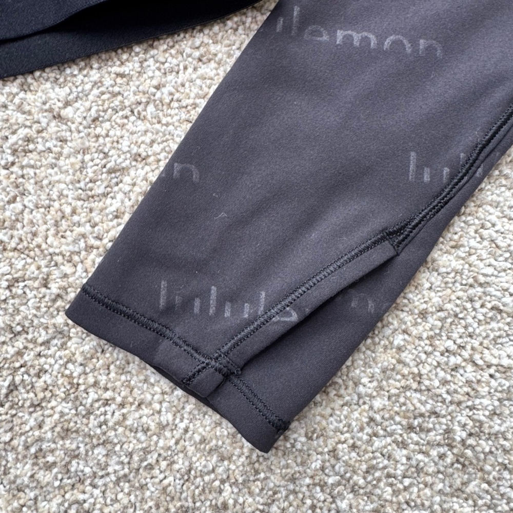 Lululemon Wunder Train Cropped Long Sleeve Special Edition Black Size 6 Gym - Picture 7 of 7